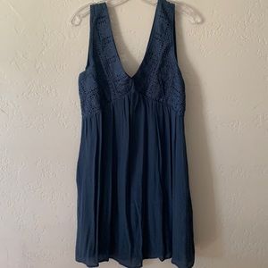 V Neck Crochet Dress